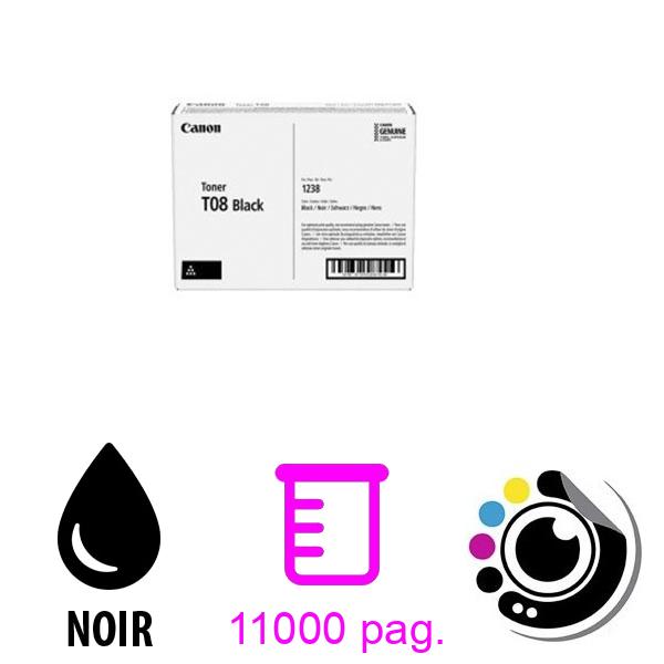 Original Toner canon T08 Noir 1238