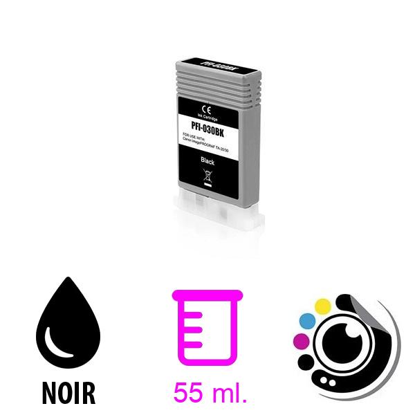 Compatible Cartouche Canon PFI030 Noir (55ML)