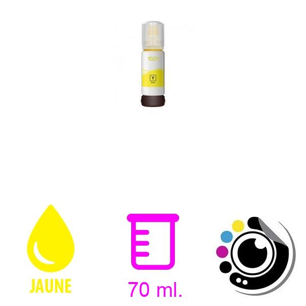 Compatible bouteille Epson 102/103/104/107/T6641/T6731 Jaune C13T03R140