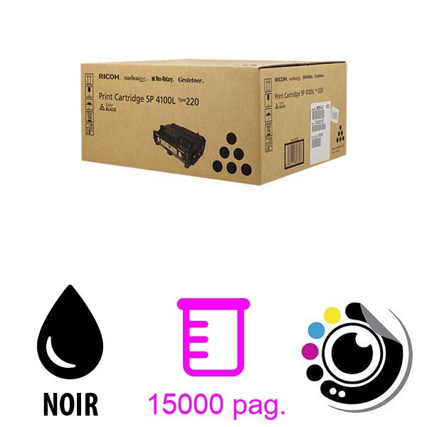 Toner Original Ricoh Aficio SP4100 / SP4110 / SP4210 / SP4310 Noir 407008 / 402810 / 403180 / 407649 / Type 220