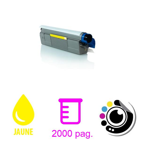 Toner Compatible OKI C5600 / C5700 Jaune 43381905