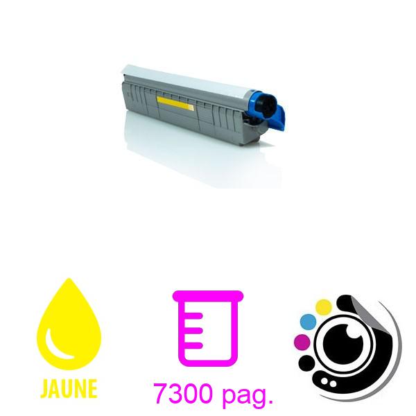 Toner compatible OKI C801DN / C821DN Jaune 44643001