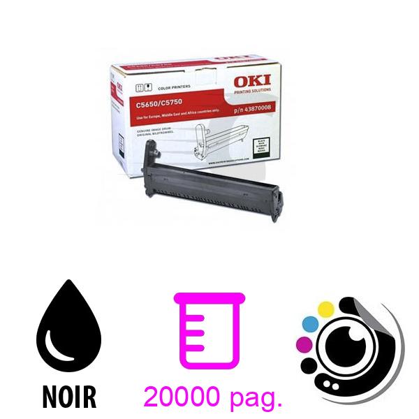 Original Tambour OKI C5650/C5750 Noir 43870008