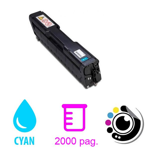 Toner Compatible Ricoh SP-C220 / SP-C221 / SP-C222 / C240 ​​Cyan