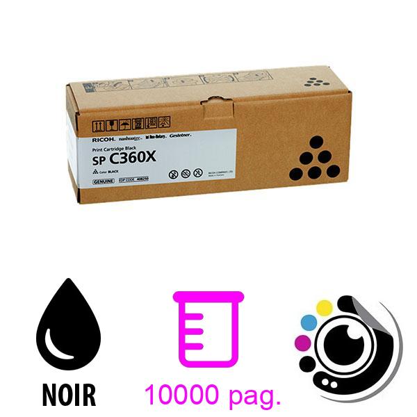 Toner Original Ricoh SP-C360X Noir 408250