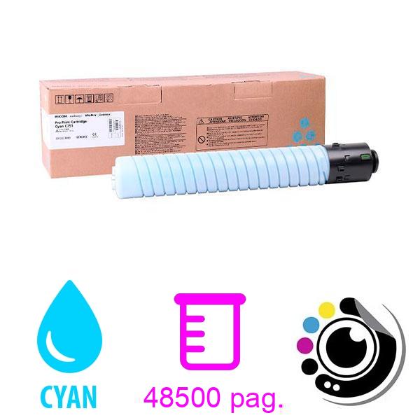 Toner Original Ricoh Pro C651 / Pro C751 Cyan 828309 Sans Boite