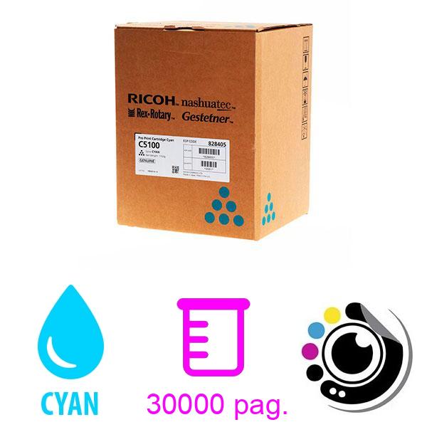 Toner Original Ricoh Pro C5100 / C5110 Cyan 828405