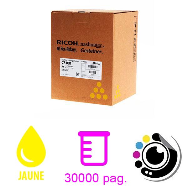 Toner Original Ricoh Pro C5100 / C5110 Jaune 828403