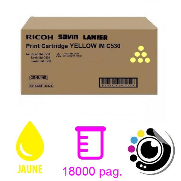 Original Toner Ricoh IMC530 Jaune 418243