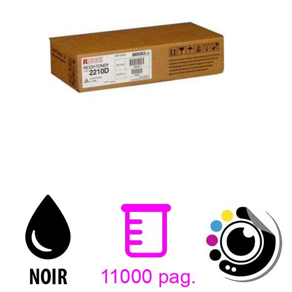 Original Pack 2 Toner Ricoh Type 2210D 885053 Noir