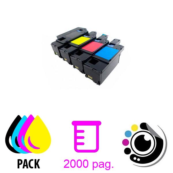 Compatible Pack x4 Xerox Phaser 6020 / 6022 - Workcentre 6025 / 6027