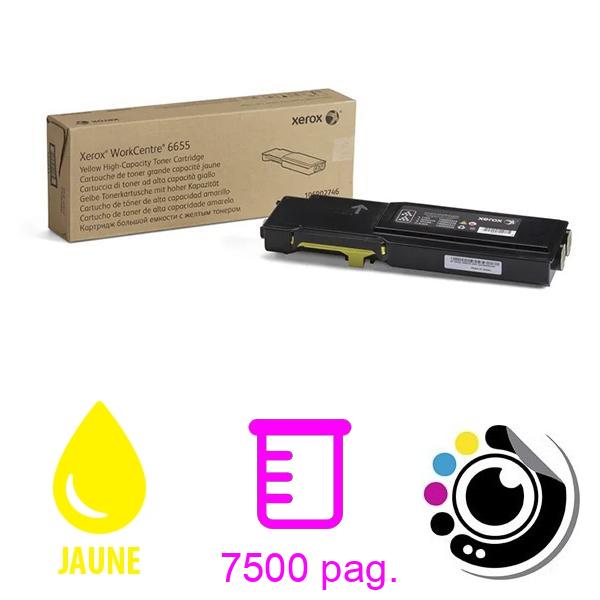 Toner Original Xerox Workcenter 6655 Jaune 106R02746